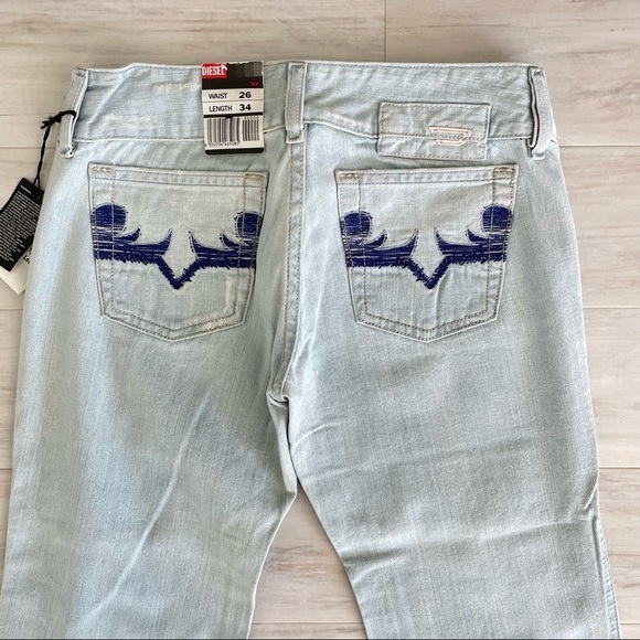 NWT Diesel Industry Hush DS Light Wash Bootcut Jeans - Picture 5 of 8